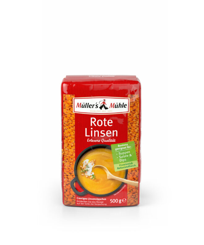 Müller Mühle kiirkeedu Läätsed ( punane) 500g